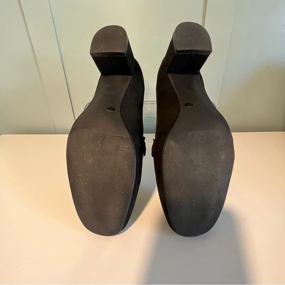 Liz Claiborne Memory Foam Black Suede 2” Block Heel Loafer. Size 8. - Picture 3 of 7